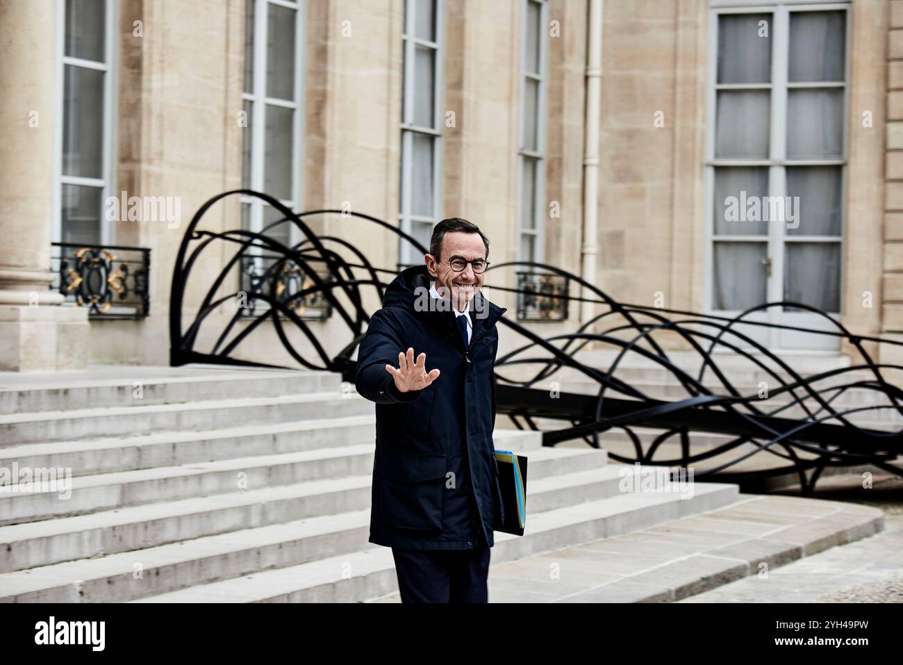 Parigi, Francia. 6 novembre 2024. Antonin Burat/le Pictorium - uscita dal Consiglio dei Ministri del 6 novembre 2024 all'Elysee Palace, seguita da un briefing del portavoce. - 06/11/2024 - Francia/Parigi - il ministro dell'interno Bruno Retailleau lascia il Consiglio dei ministri del 6 novembre 2024 all'Elysee. Crediti: LE PICTORIUM/Alamy Live News Foto Stock