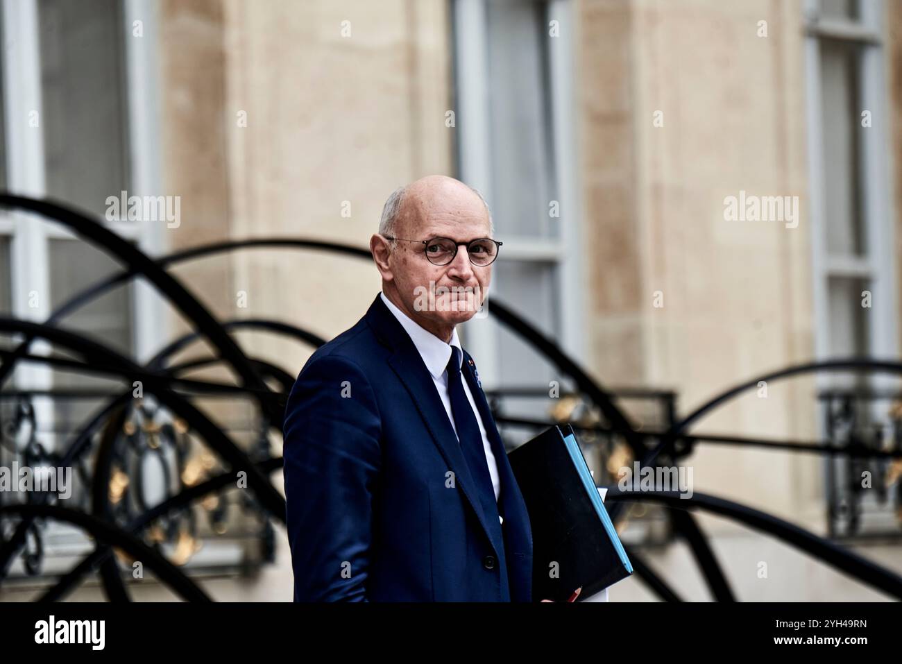 Parigi, Francia. 6 novembre 2024. Antonin Burat/le Pictorium - uscita dal Consiglio dei Ministri del 6 novembre 2024 all'Elysee Palace, seguita da un briefing del portavoce. - 06/11/2024 - Francia/Parigi - il ministro della giustizia Didier Migaud lascia il Consiglio dei ministri del 6 novembre 2024 all'Elysee. Crediti: LE PICTORIUM/Alamy Live News Foto Stock