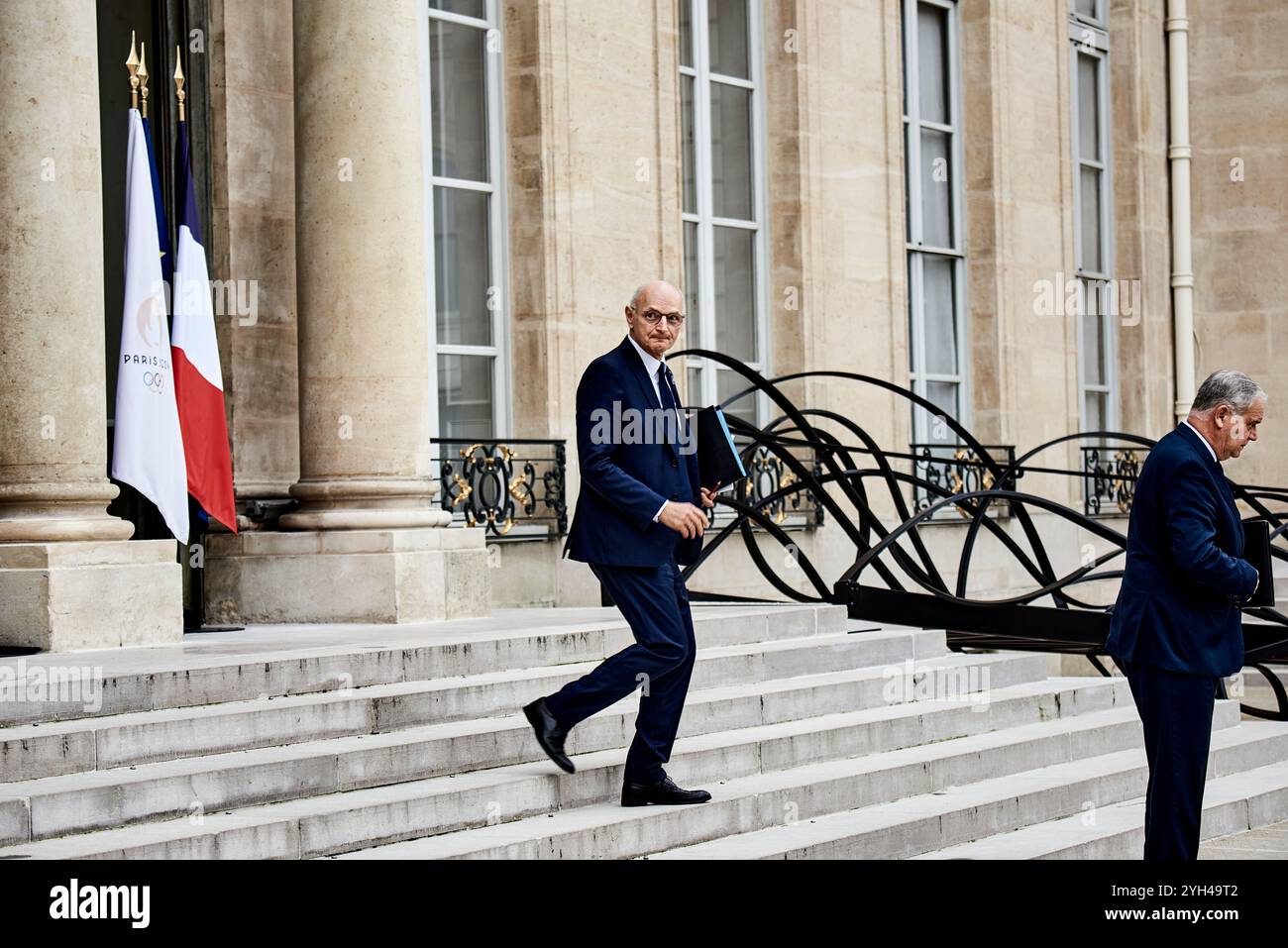 Parigi, Francia. 6 novembre 2024. Antonin Burat/le Pictorium - uscita dal Consiglio dei Ministri del 6 novembre 2024 all'Elysee Palace, seguita da un briefing del portavoce. - 06/11/2024 - Francia/Parigi - il ministro della giustizia Didier Migaud lascia il Consiglio dei ministri del 6 novembre 2024 all'Elysee. Crediti: LE PICTORIUM/Alamy Live News Foto Stock