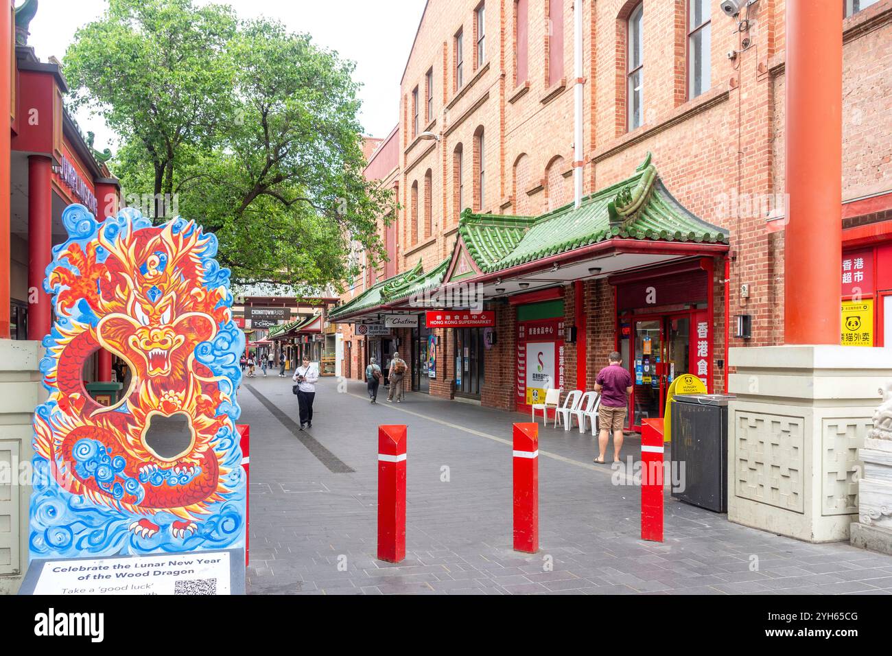 Scena di strada, Chinatown Adelaide, Moonta Street, Adelaide, Australia meridionale, Australia Foto Stock