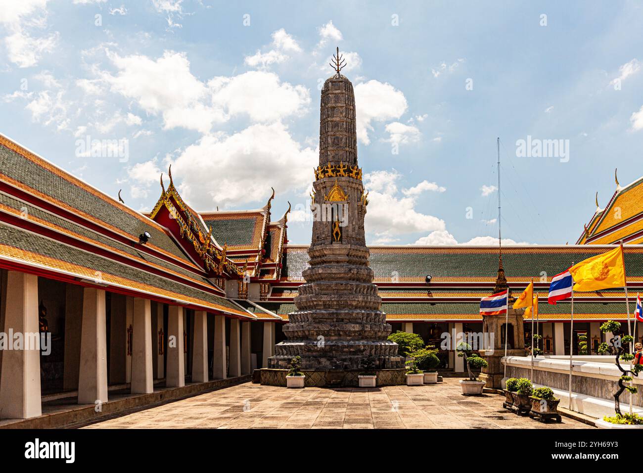 Splendida architettura del Grand Palace di Bangkok Foto Stock