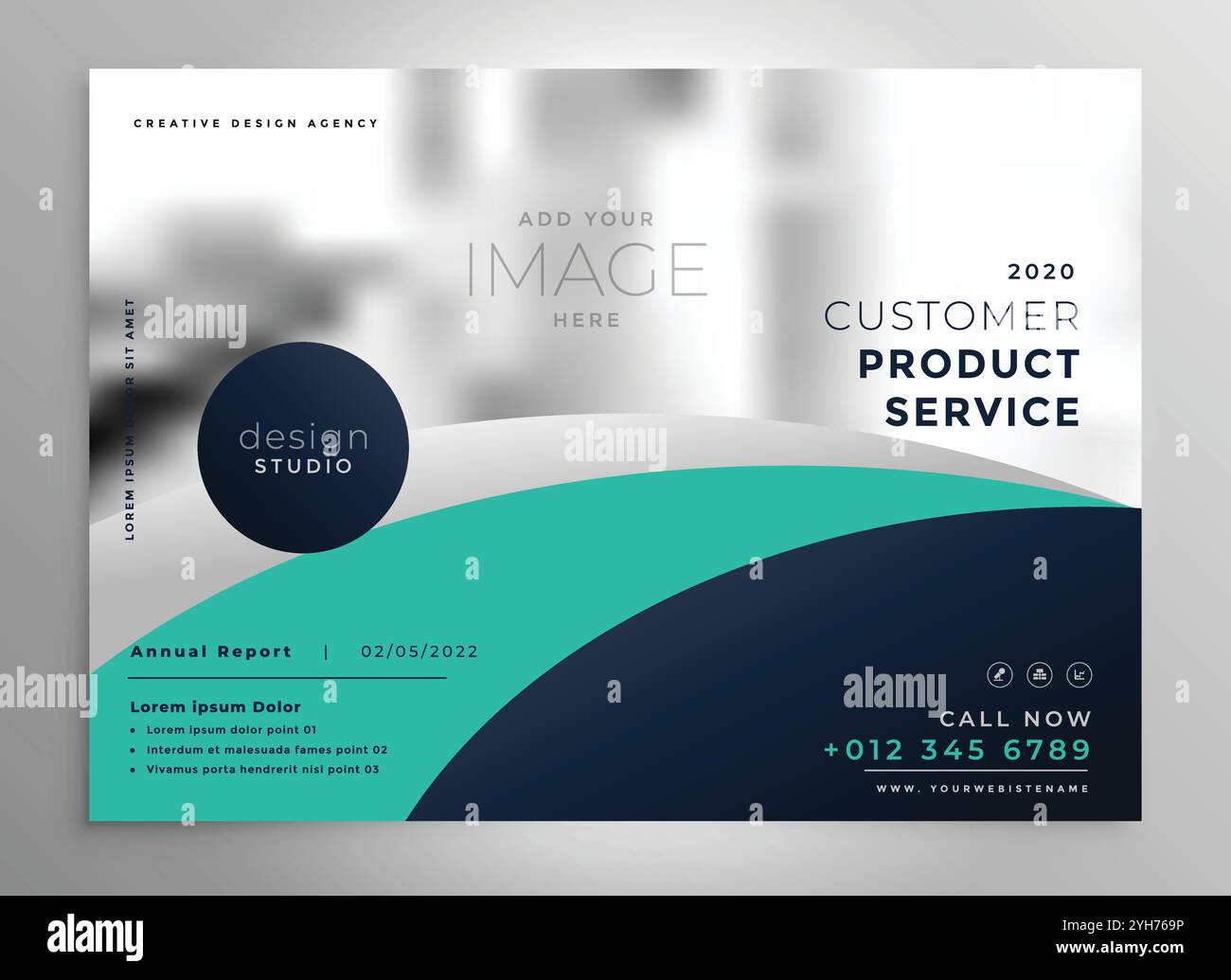 Elegante business relazione annuale brochure o un modello di presentazione Illustrazione Vettoriale