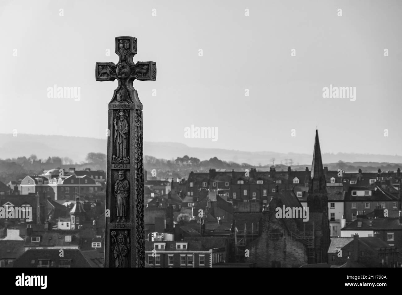 Vista su Whitby Town, North Yorkshire, Inghilterra, Regno Unito Foto Stock