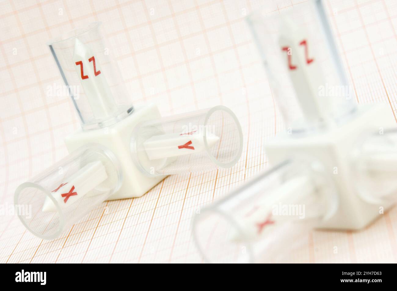 Modello asse 3-D su carta grafica, Repubblica federale di Germania Foto Stock