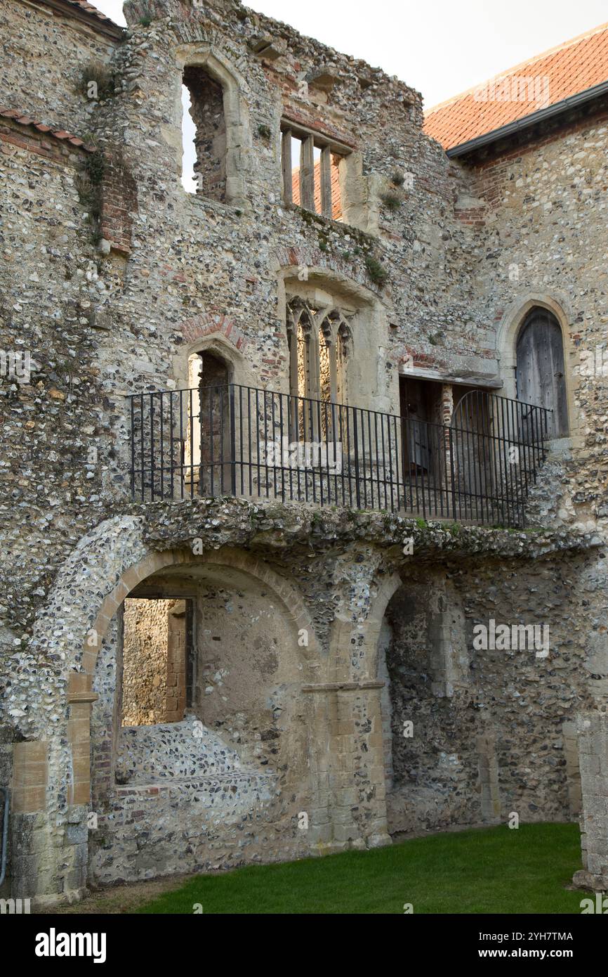 Rovine del Castello di acri Priorato Cluniac Foto Stock