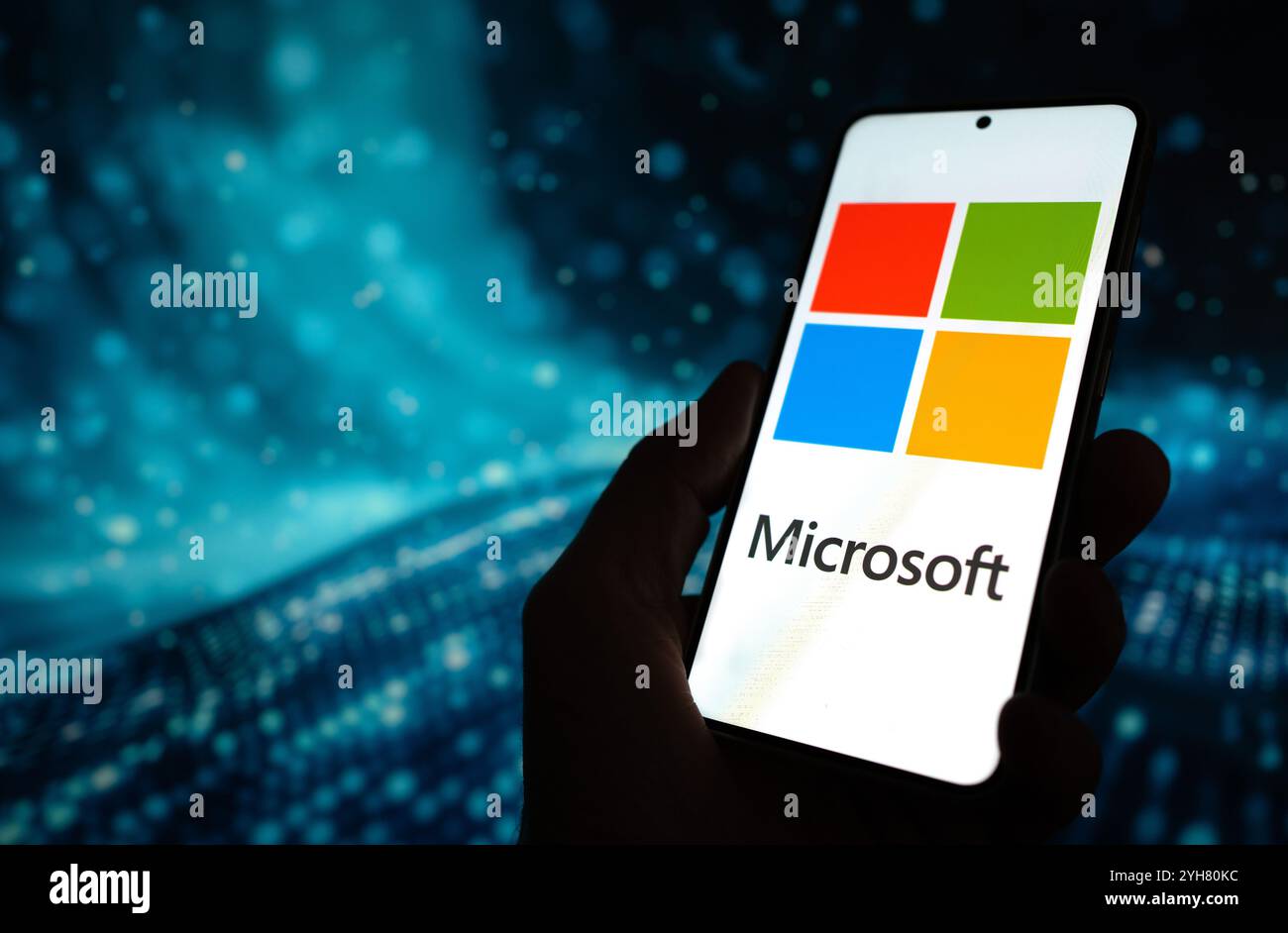 Logo aziendale Microsoft Foto Stock