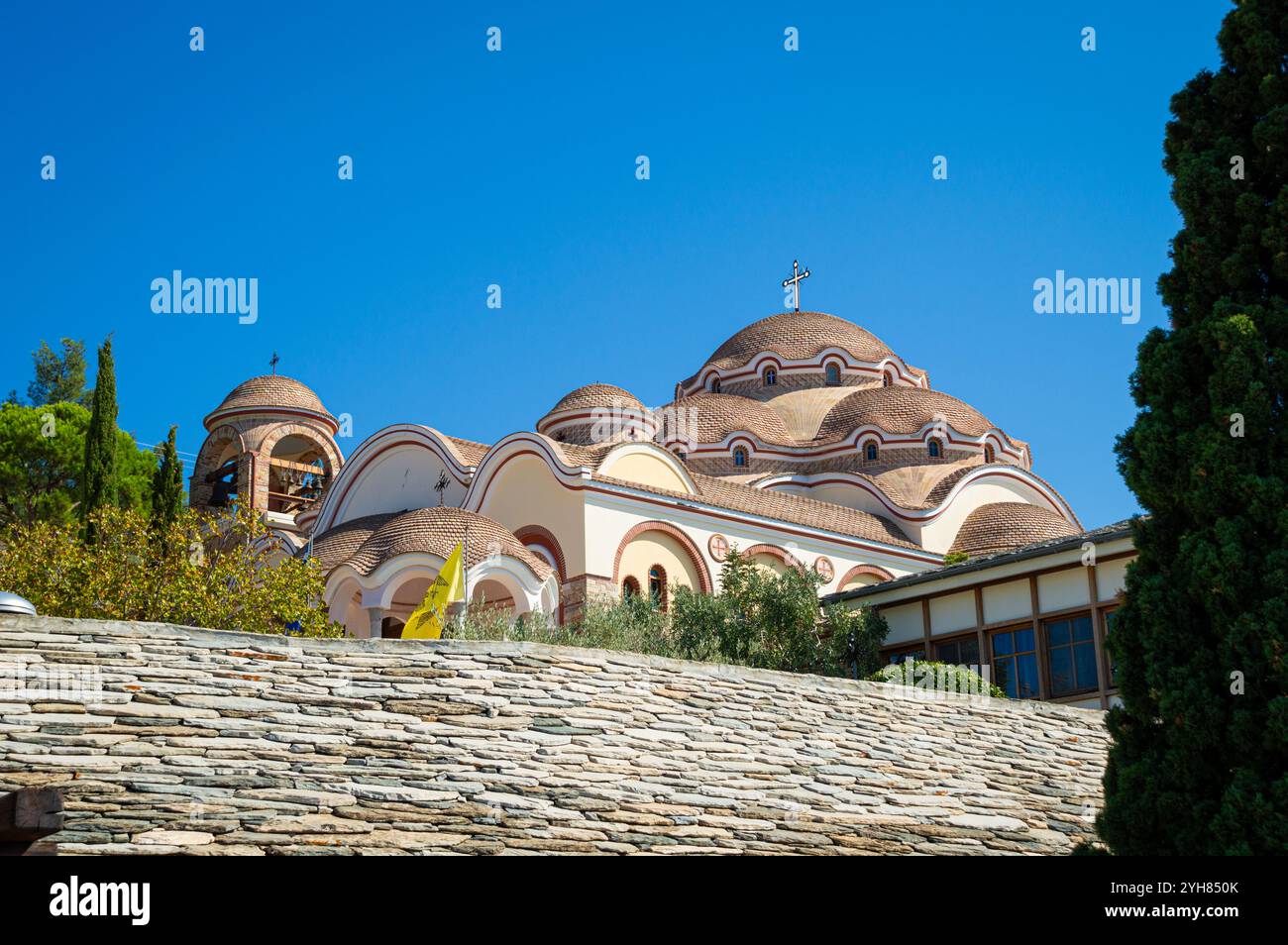 Monastero dell'Arcangelo Michele nell'isola di Thassos in Grecia Foto Stock