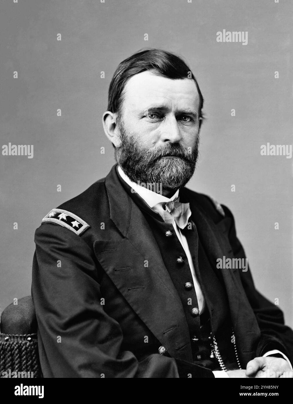 Ritratto del generale Ulysses S. Grant. Circa 1860-65. Creato da Mathew Brady. Foto Stock