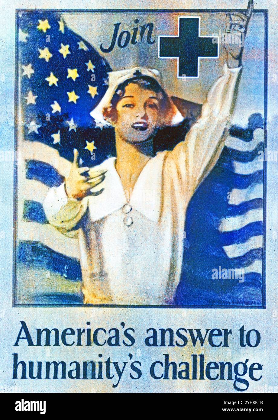 1929 Croce Rossa americana Guerra Mondiale 1 poster. Foto Stock