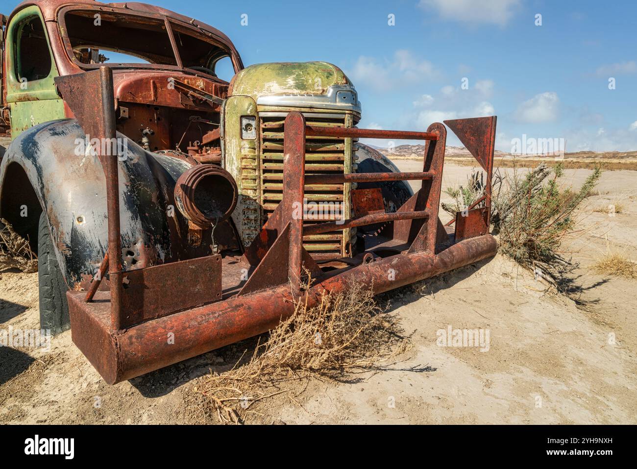 Un camion rustico e vintaage nel deserto dello Utah Foto Stock