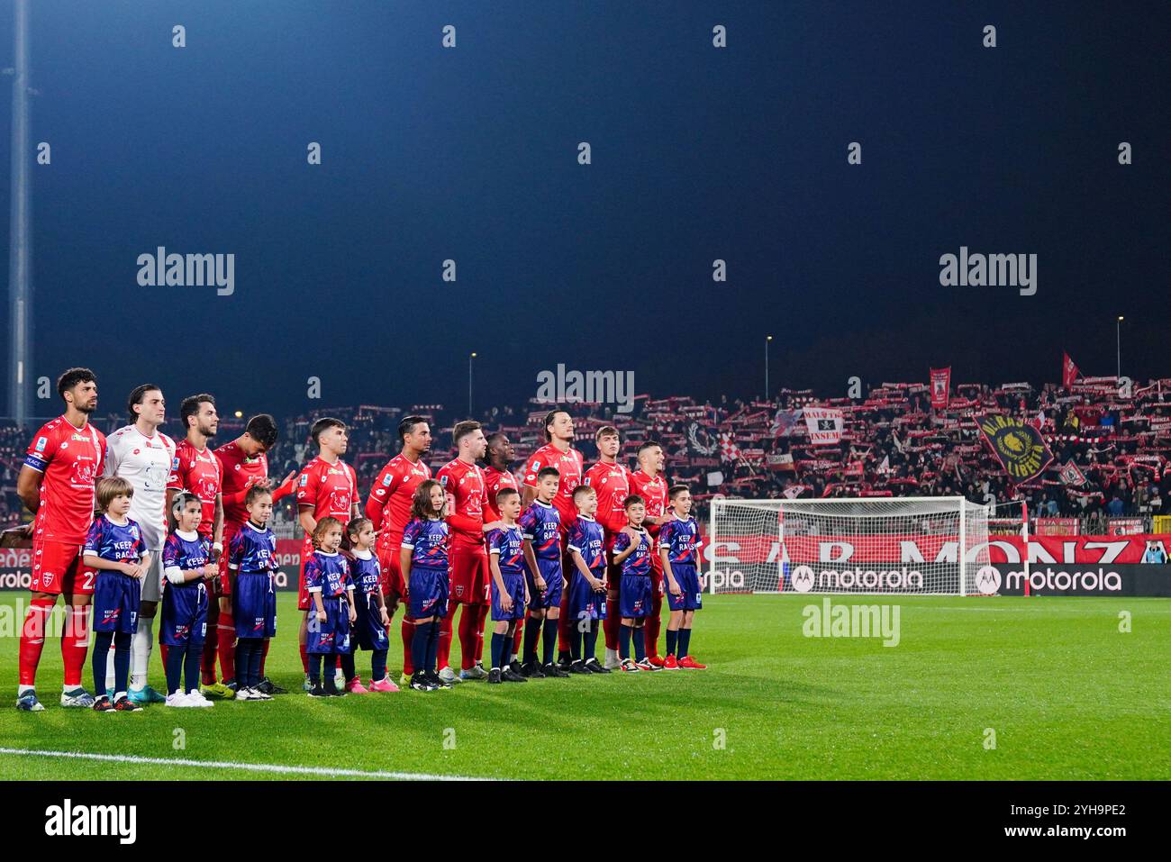 Formazione AC Monza durante AC Monza vs SS Lazio, partita di calcio italiano di serie A A Monza, Italia, 10 novembre 2024 Foto Stock