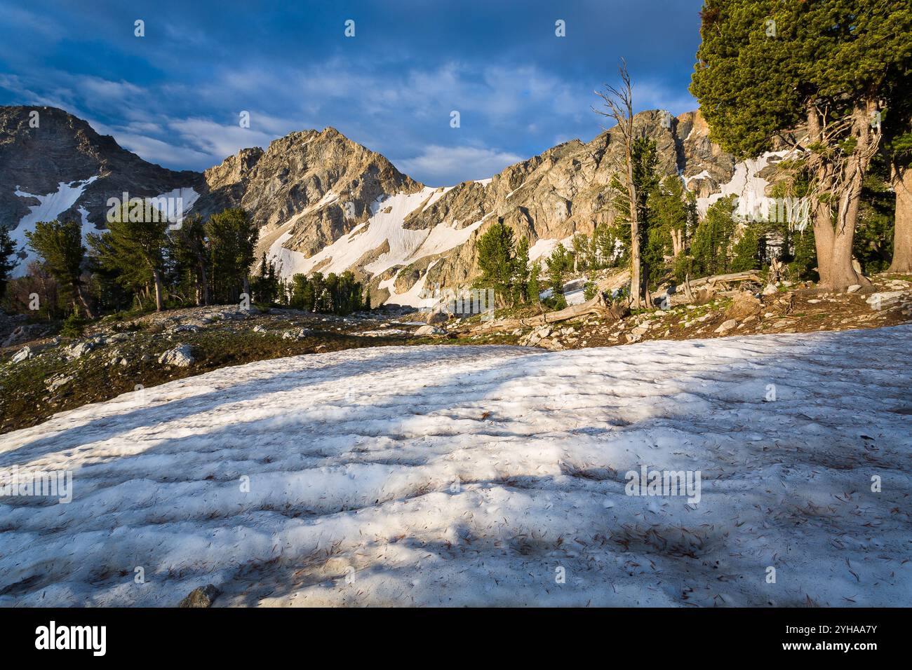 L'alba illumina l'Upper Paintbrush Canyon nel Grand Teton National Park, Wyoming Foto Stock
