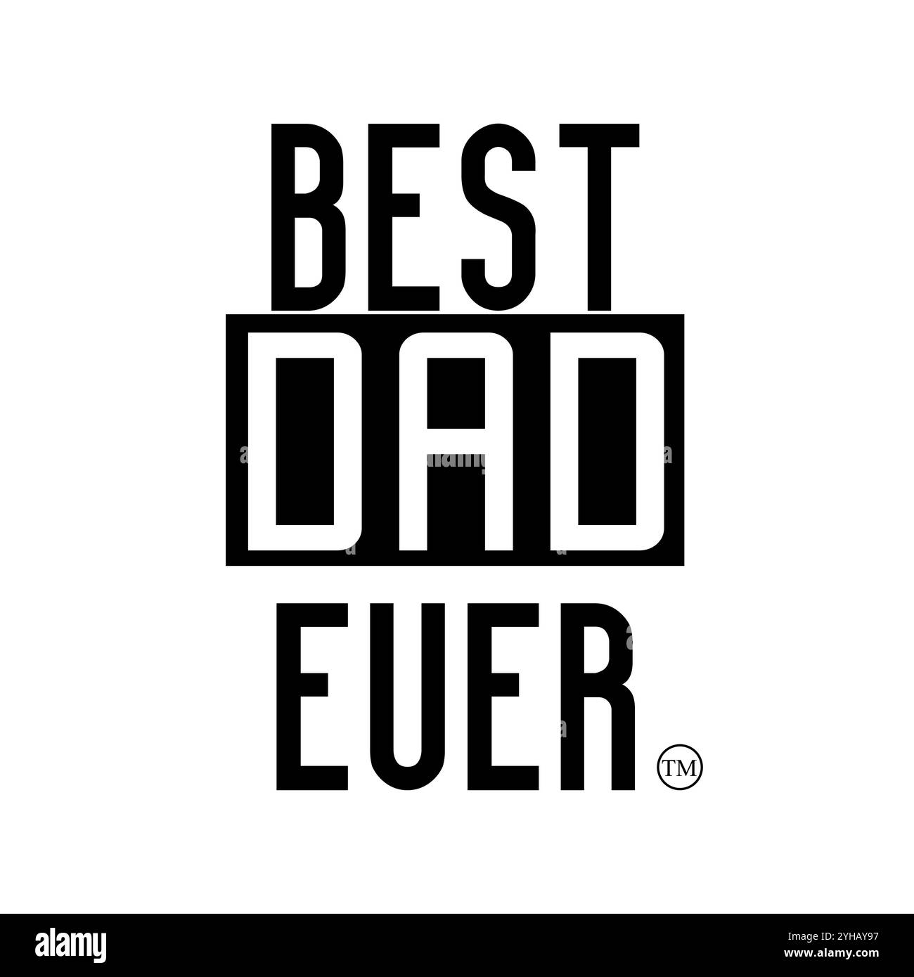 Il miglior design di sempre della T-shirt del papà, t-shirt nera per il miglior design vettoriale DEL PAPÀ di sempre Illustrazione Vettoriale