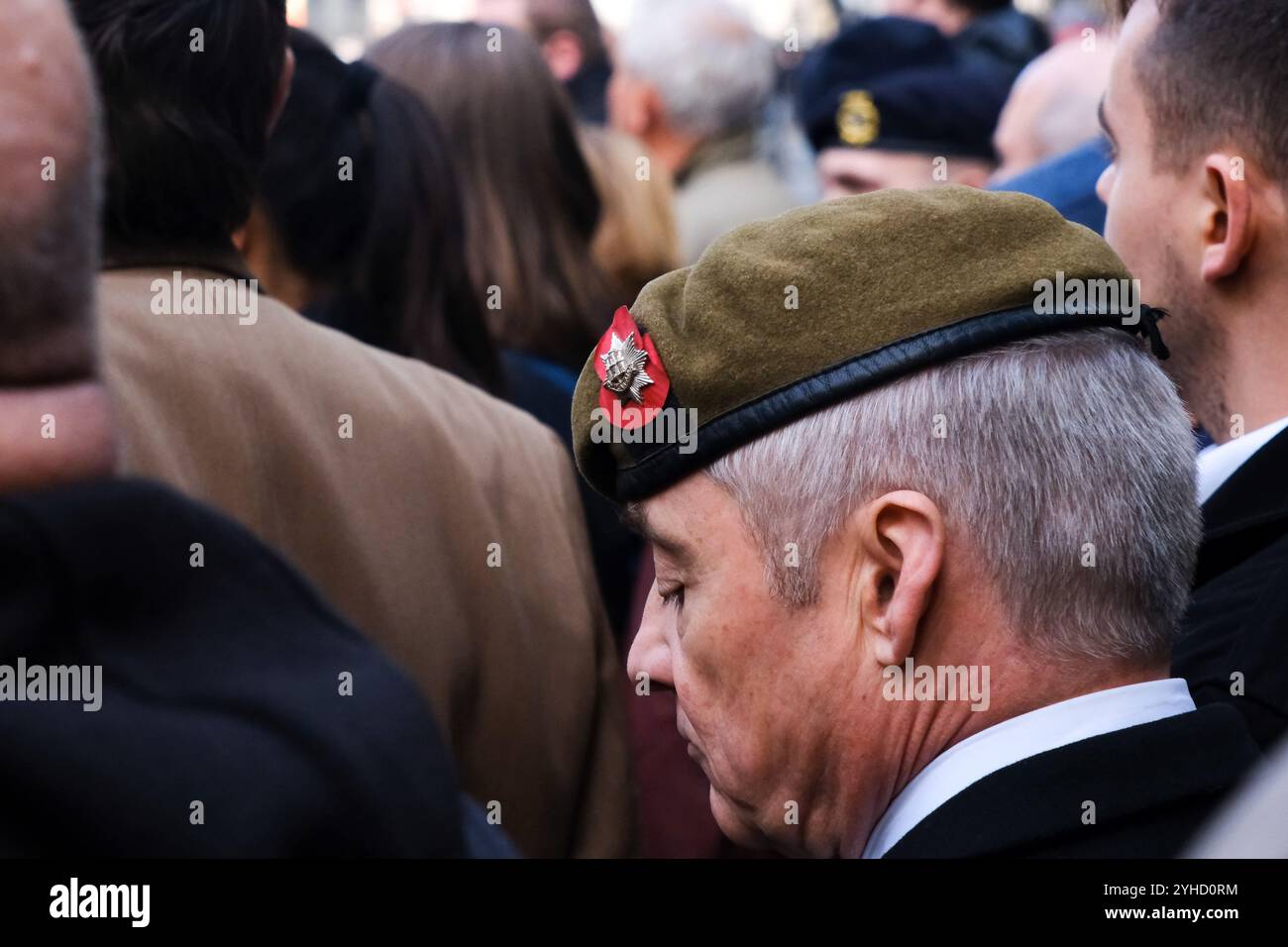 Cenotaph, Londra, Regno Unito. 11 novembre 2024. Il servizio annuale di commemorazione al Cenotafio alle ore 11.00, dell'11 novembre. Crediti: Matthew Chattle/Alamy Live News Foto Stock