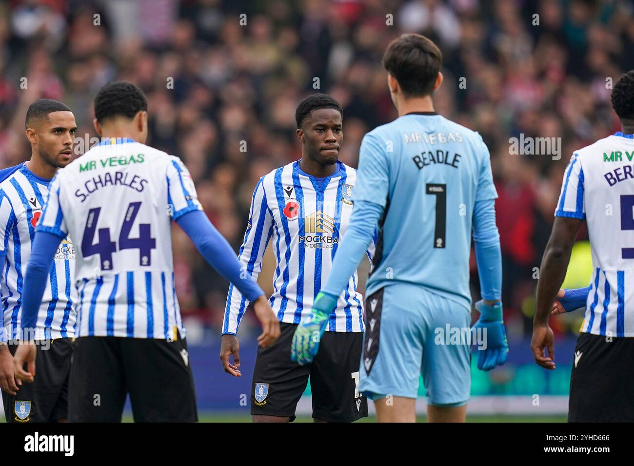 Sheffield, Regno Unito. 10 novembre 2024. Sheffield Wednesday attaccante Ike Ugbo (12) durante la partita Sheffield United FC contro Sheffield Wednesday FC Sky bet EFL Championship a Bramall Lane, Sheffield, Inghilterra, Regno Unito il 10 novembre 2024 Credit: Every Second Media/Alamy Live News Foto Stock