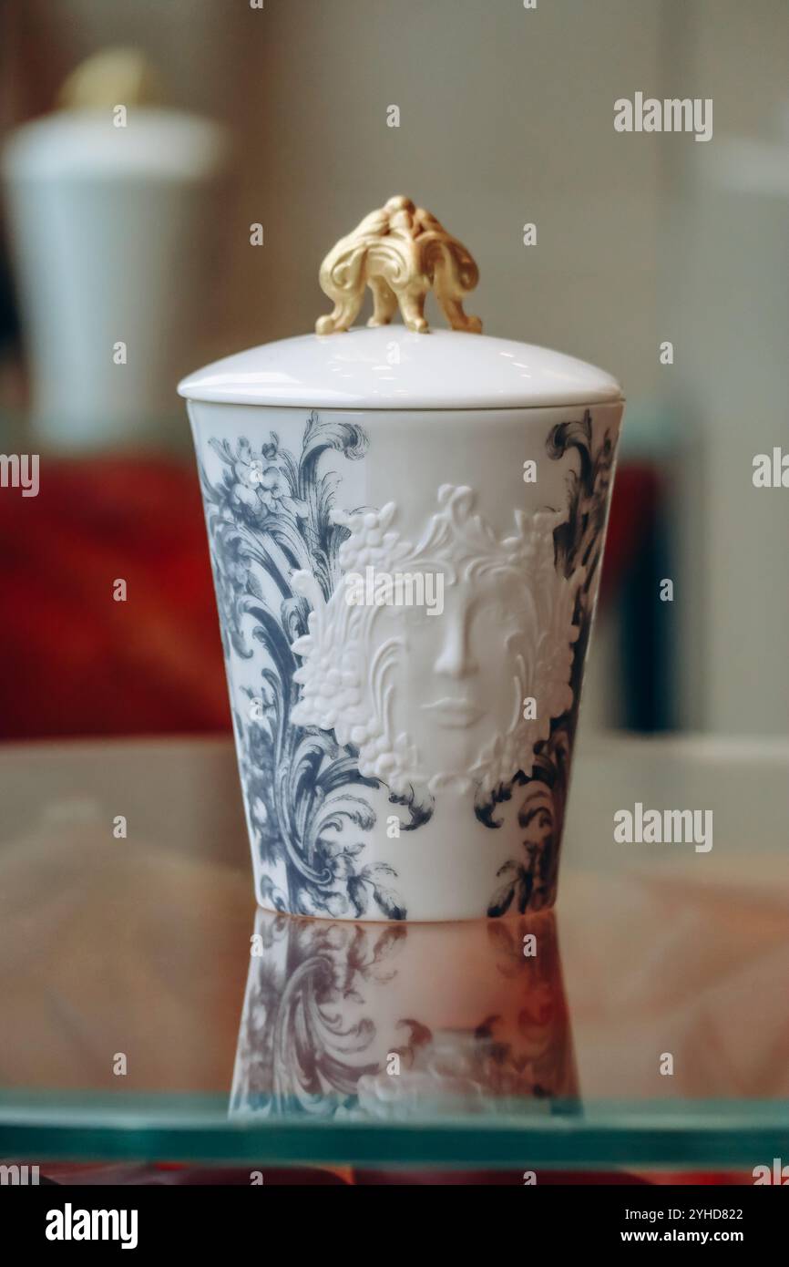 Raffinata e lussuosa porcellana Haviland prodotta a Limoges Foto Stock