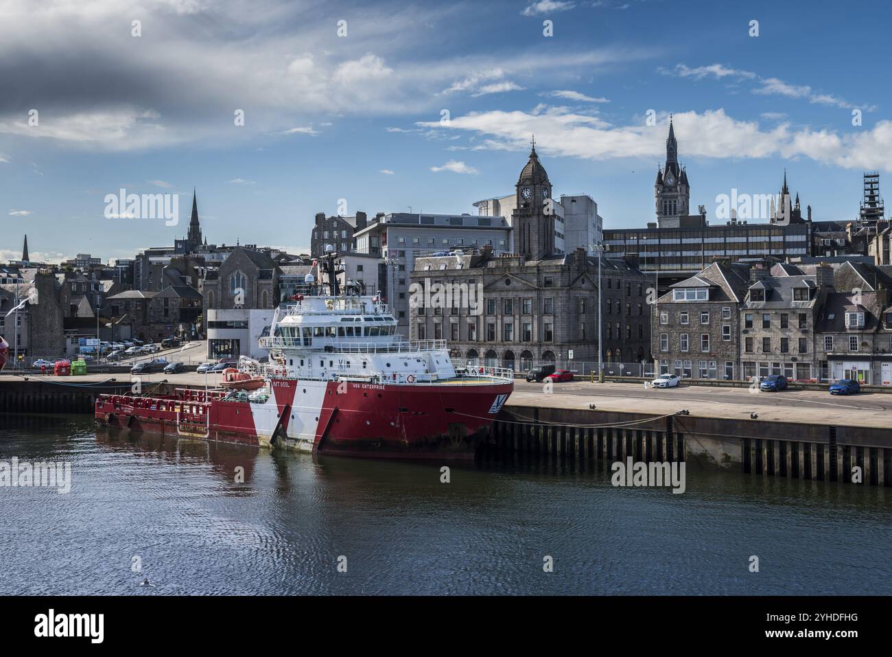 Harbour Jetty, Mole, Aberdeen, Aberdeenshire, Scozia, gran Bretagna Foto Stock