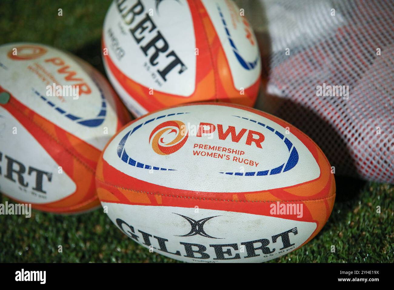 Palle da rugby Premiership femminile Foto Stock