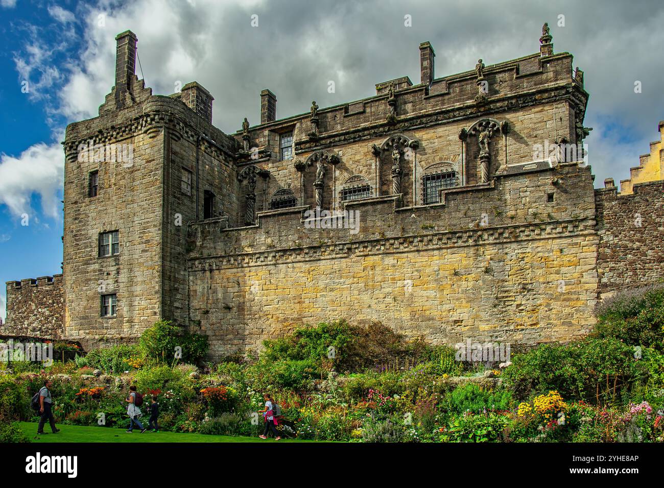 Il castello di Stirling è uno dei castelli più grandi e suggestivi della Scozia. Il castello è un monumento nazionale. Stirling, Scozia, Regno Unito Foto Stock