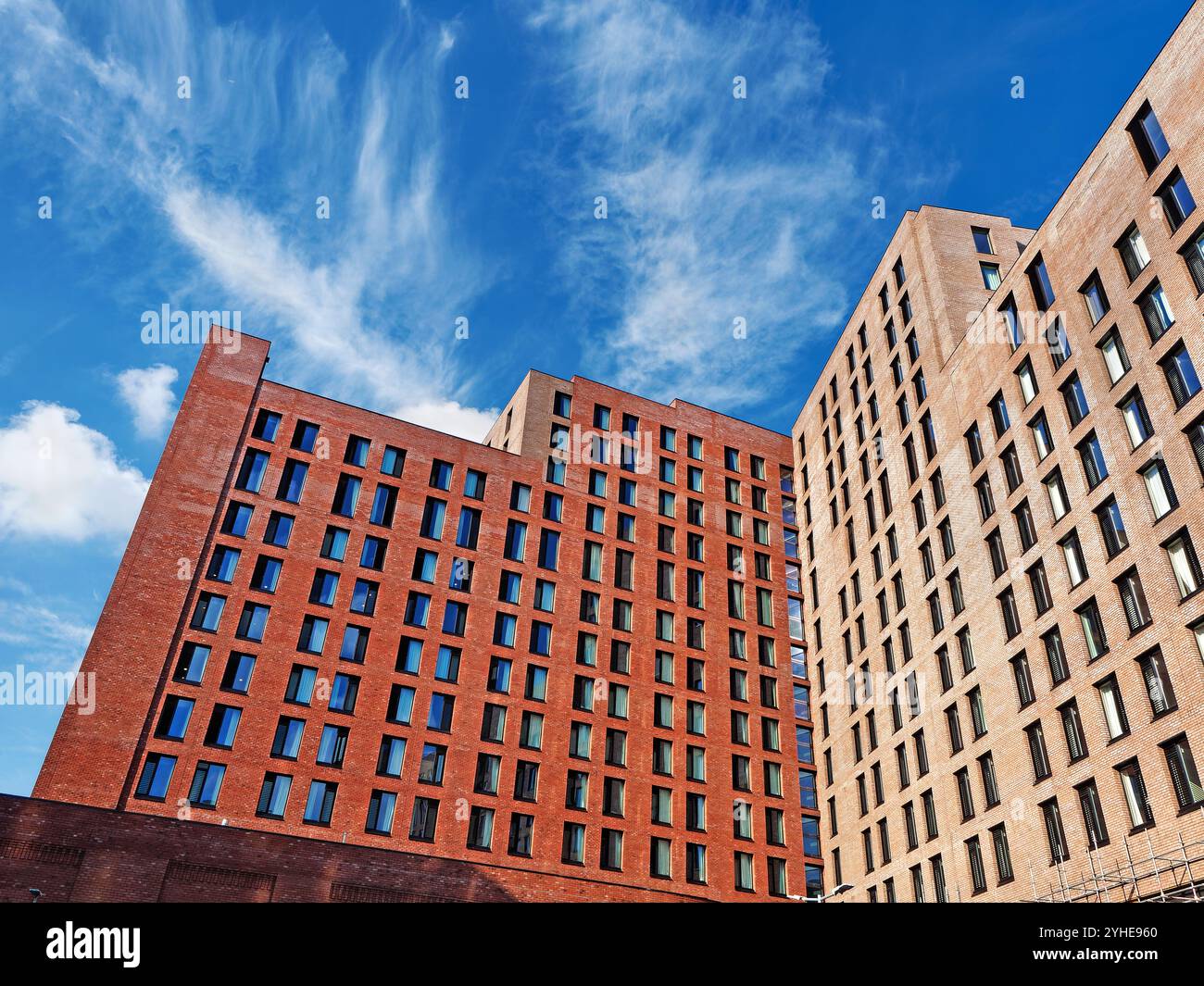 UK, South Yorkshire, Sheffield, Ecclesall, LIV Apartment Buildings. Foto Stock