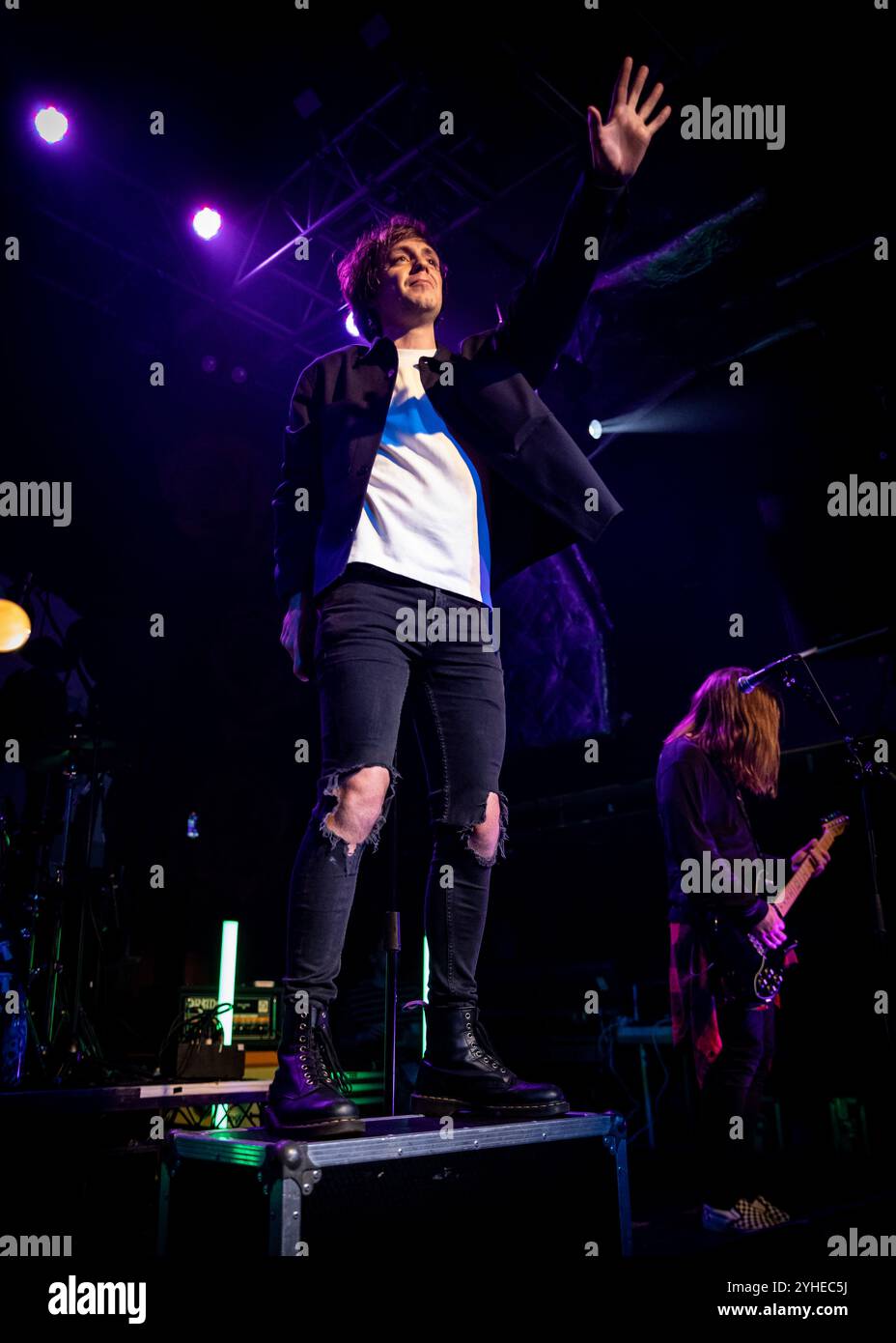 Fell Out Boy (tribute band di Fall Out Boy) si esibisce alla O2 Academy Islington, Londra © Clarissa Debenham (Film Free Photography) / Alamy Foto Stock