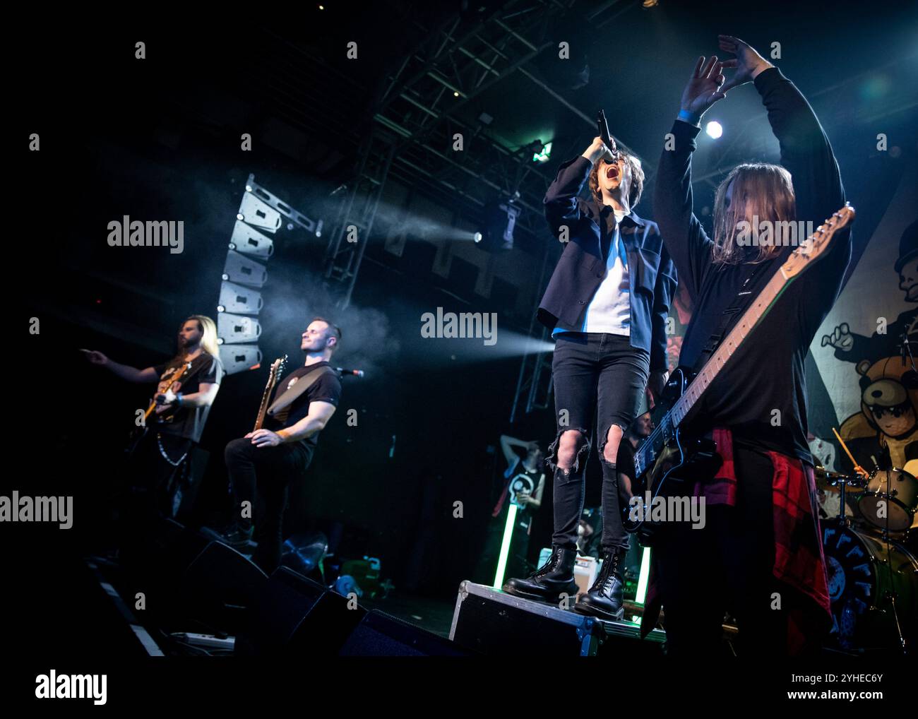 Fell Out Boy (tribute band di Fall Out Boy) si esibisce alla O2 Academy Islington, Londra © Clarissa Debenham (Film Free Photography) / Alamy Foto Stock