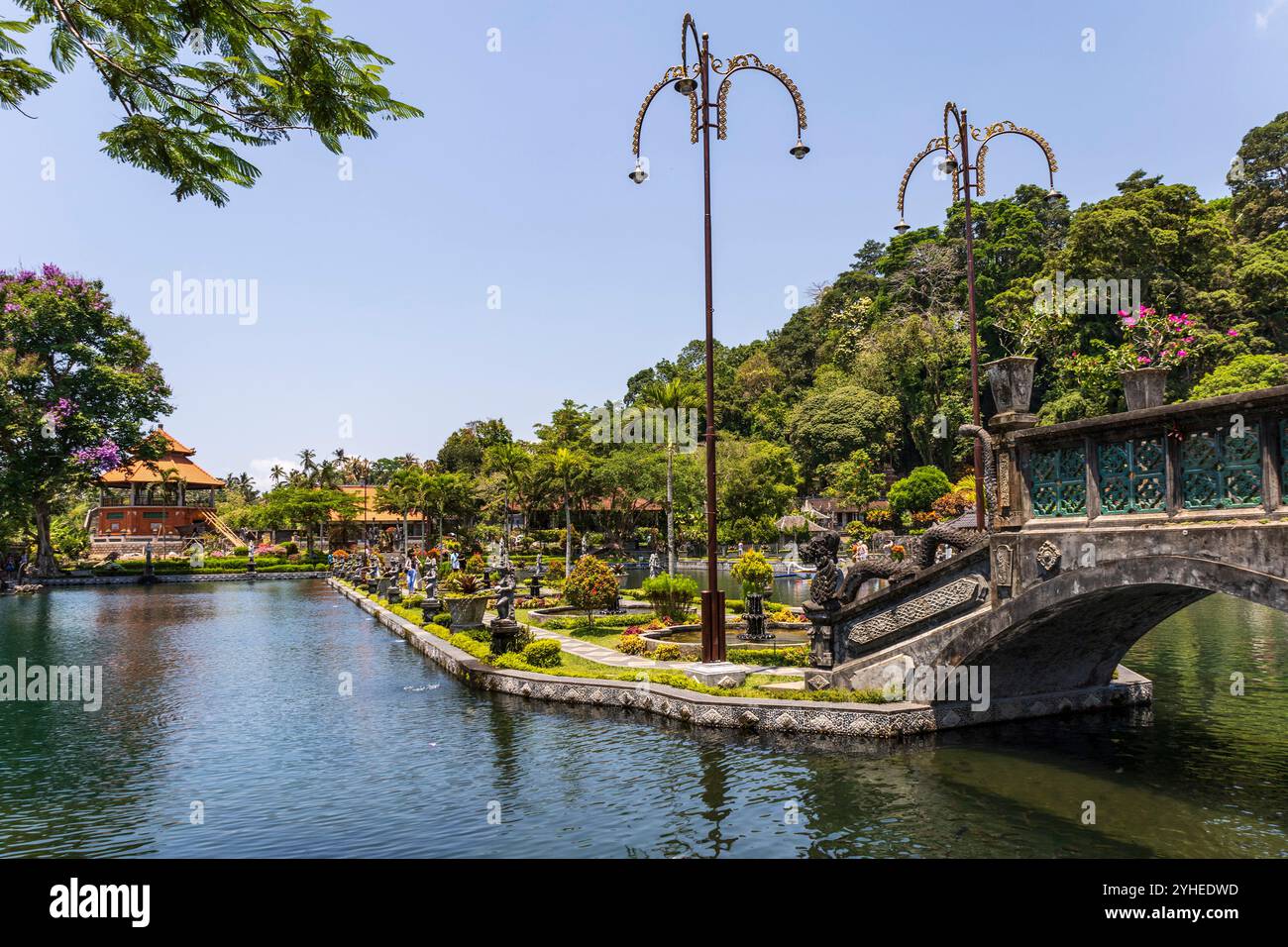 Taman Tirta Gangga Water Palace, Bali, Indonesia, Sud-est asiatico, Asia Foto Stock