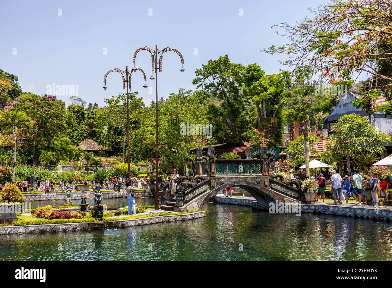 Taman Tirta Gangga Water Palace, Bali, Indonesia, Sud-est asiatico, Asia Foto Stock