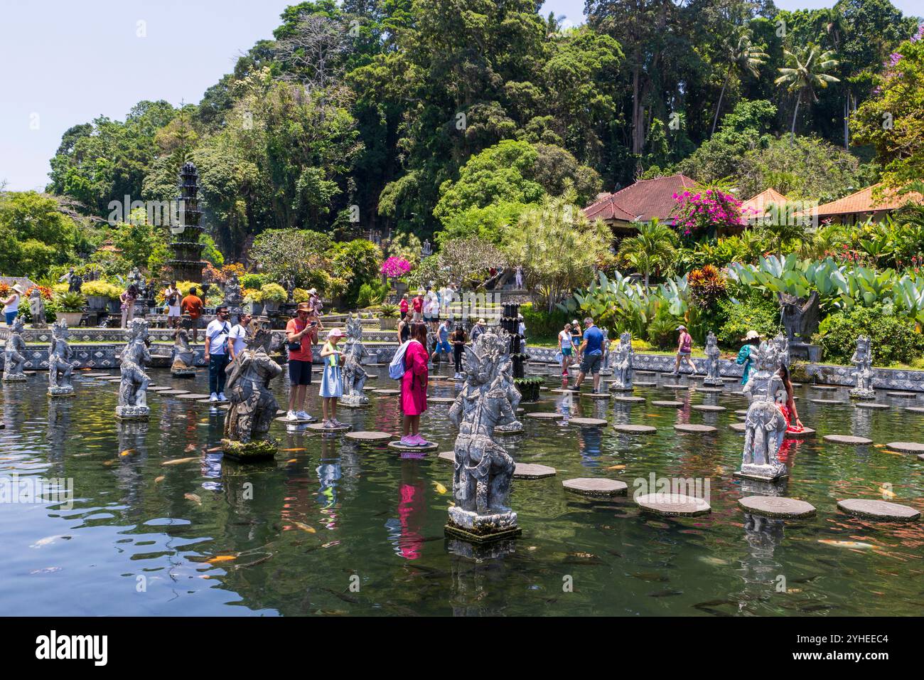 Taman Tirta Gangga Water Palace, Bali, Indonesia, Sud-est asiatico, Asia Foto Stock