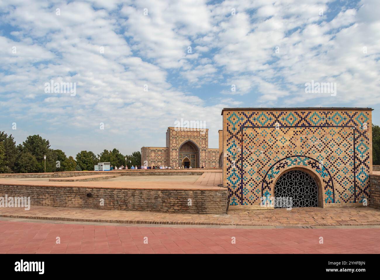 Ulugh Beg osservatorio, Samarcanda, sito Patrimonio Mondiale dell'UNESCO, Uzbekistan Foto Stock