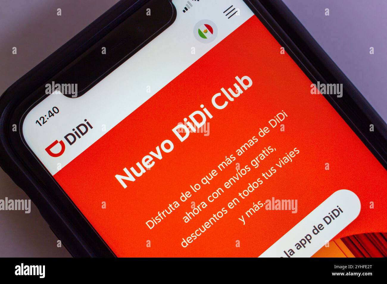 Città del Messico, MESSICO - 5 novembre 2024 : Didi club website. Traduzione : New Didi Club. Goditi ciò che ami di più di Didi, ora con consegna gratuita, discoteca Foto Stock