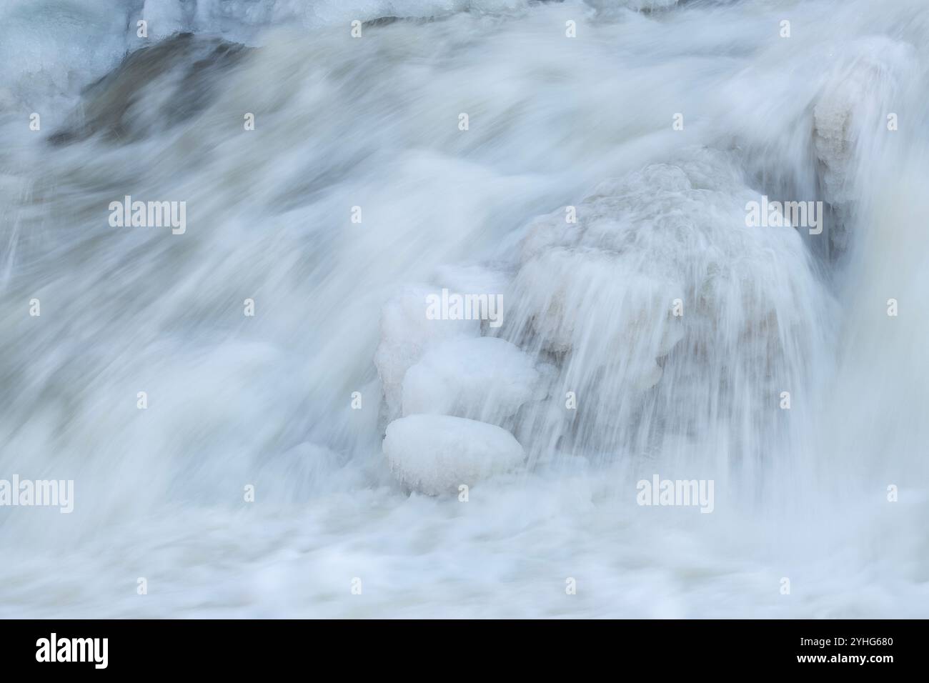 Scene della bellezza del paesaggio invernale in Ontario, Canada Foto Stock