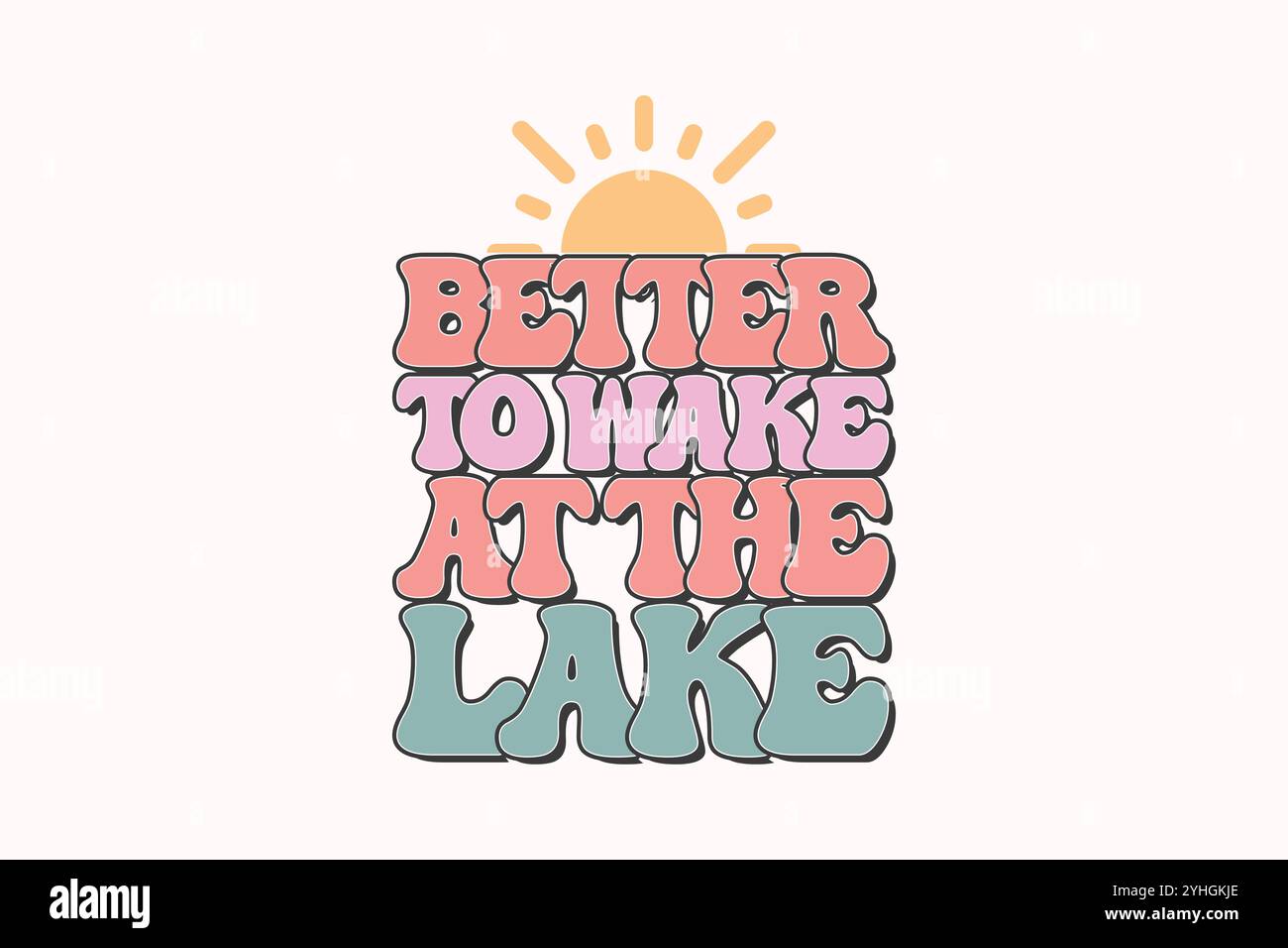 T-shirt Lake SVG Illustrazione Vettoriale