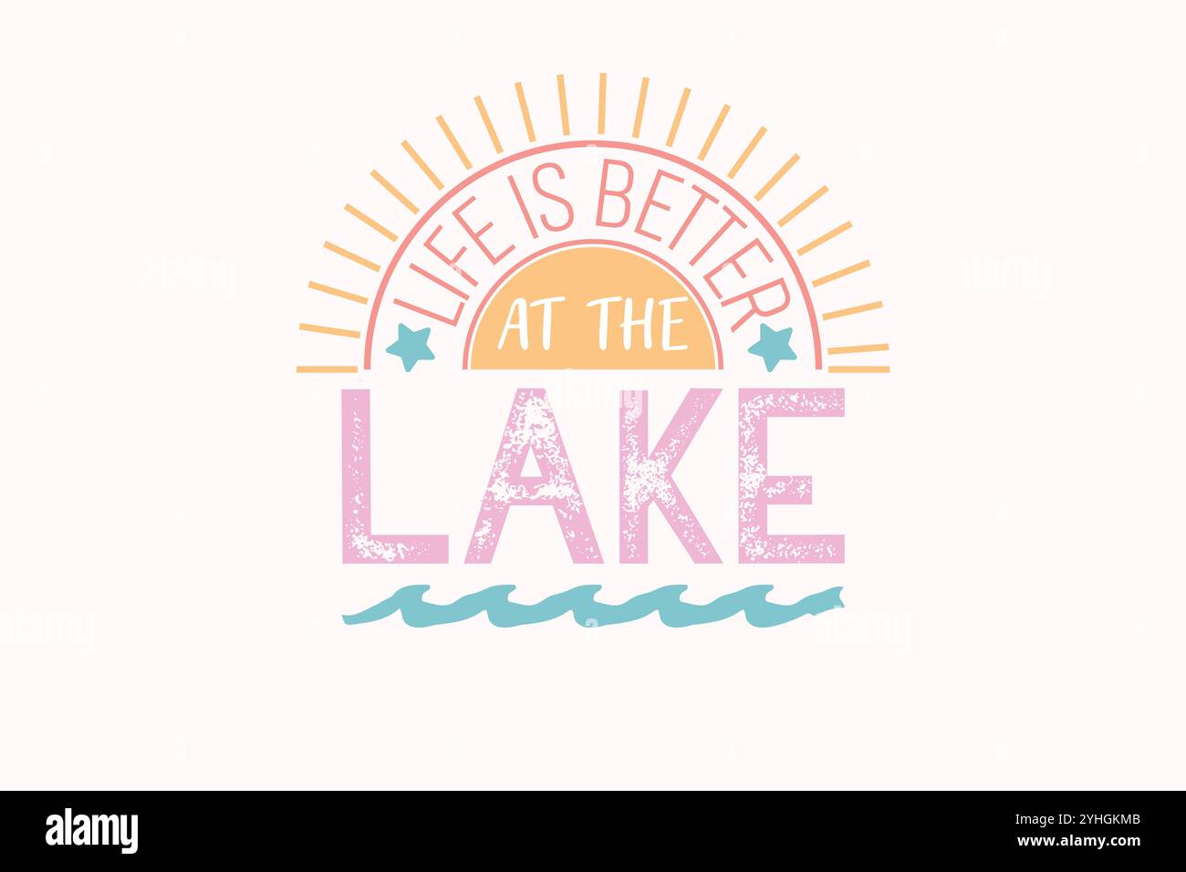T-shirt Lake SVG Illustrazione Vettoriale