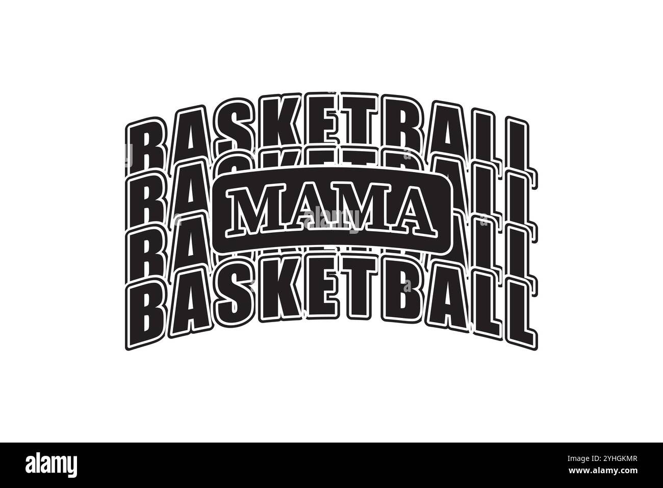 T-shirt SVG MOM Varsity Illustrazione Vettoriale