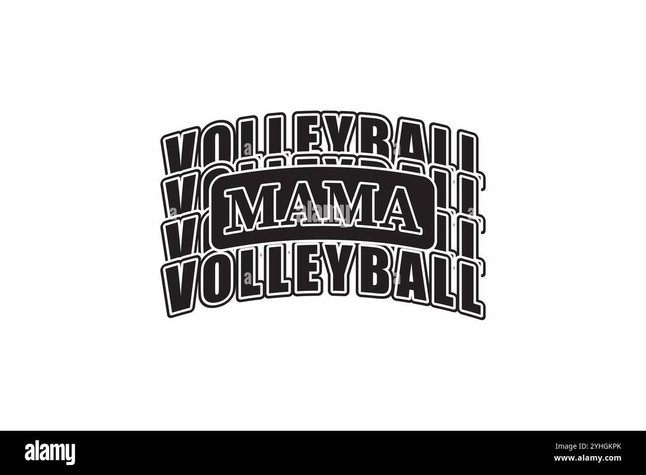 T-shirt SVG MOM Varsity Illustrazione Vettoriale