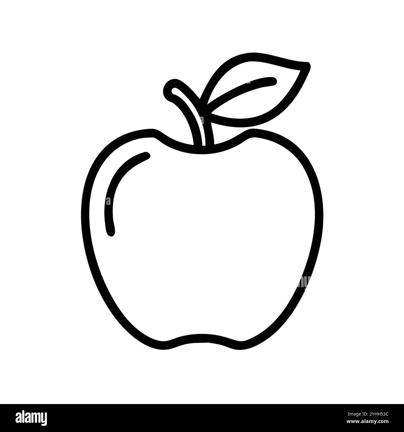 semplice illustrazione vettoriale di una mela, in uno stile semplice e pulito, adatto a temi alimentari e di salute. illustrazione fruit flat. Illustrazione Vettoriale