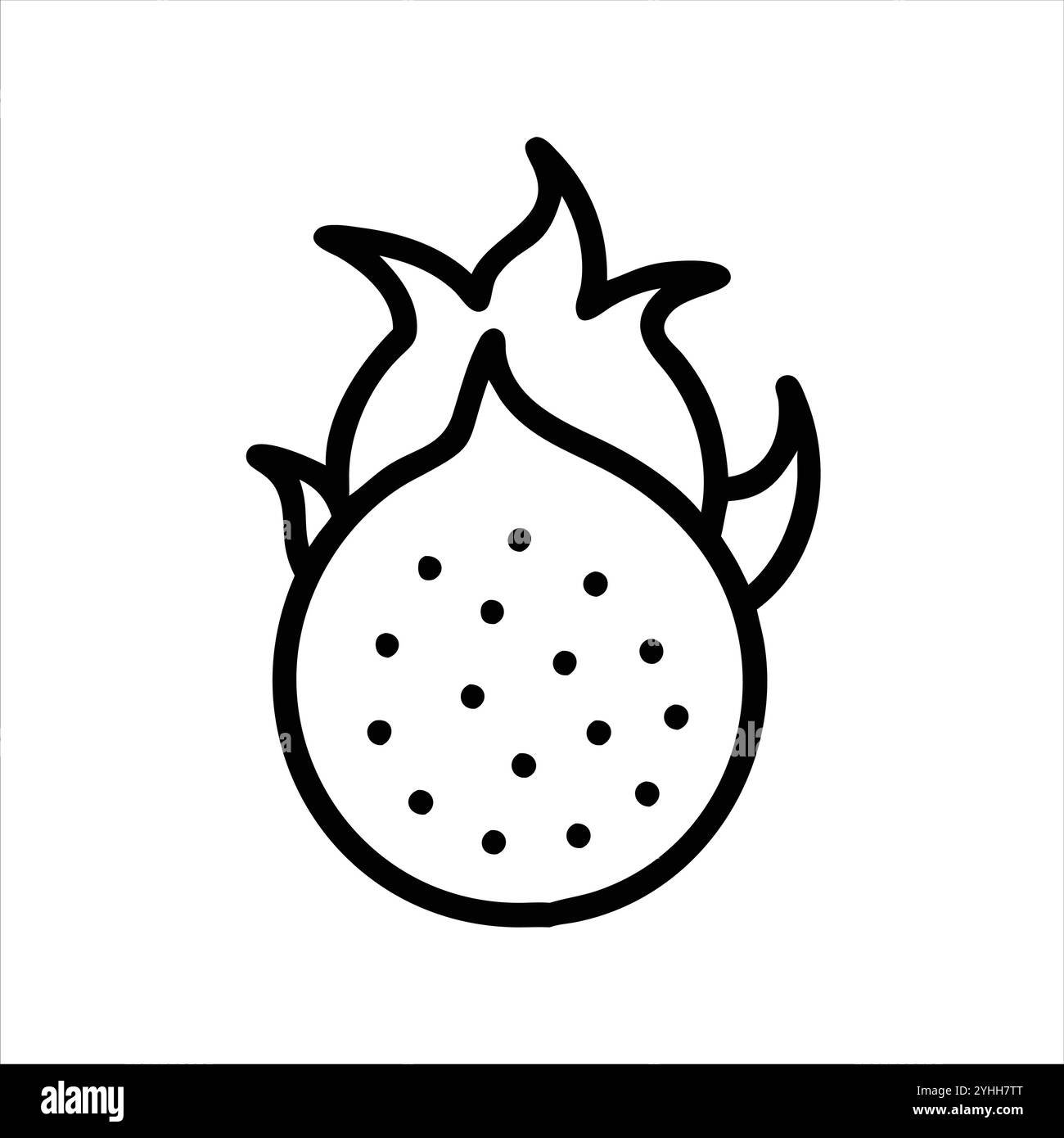 semplice illustrazione vettoriale di un frutto di drago, in uno stile semplice e pulito, adatto a temi di cibo e salute. illustrazione fruit flat. Illustrazione Vettoriale