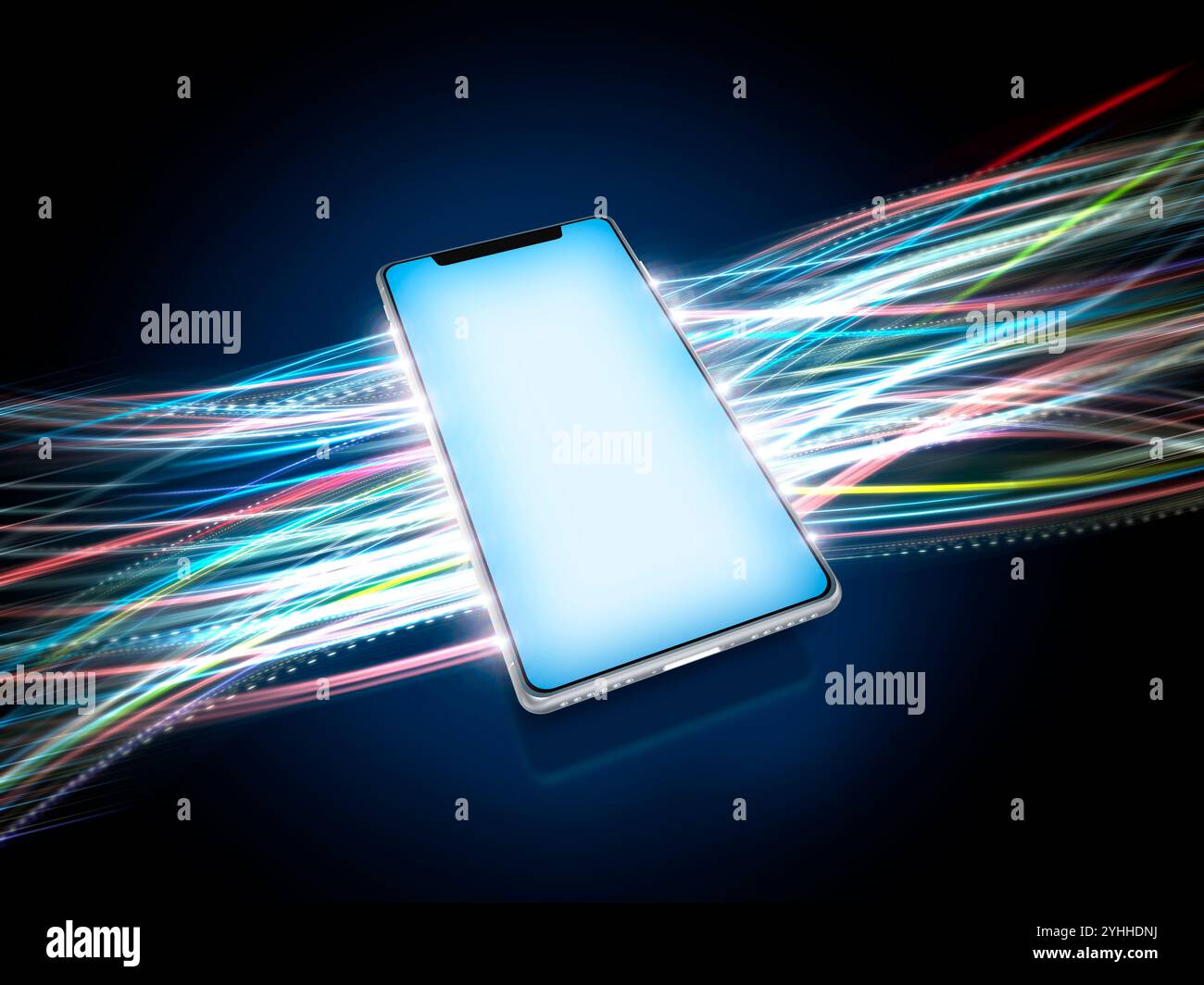 I big data scambiati tramite smartphone Foto Stock