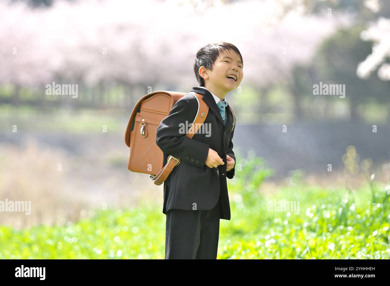 Ragazzo di prima elementare Foto Stock