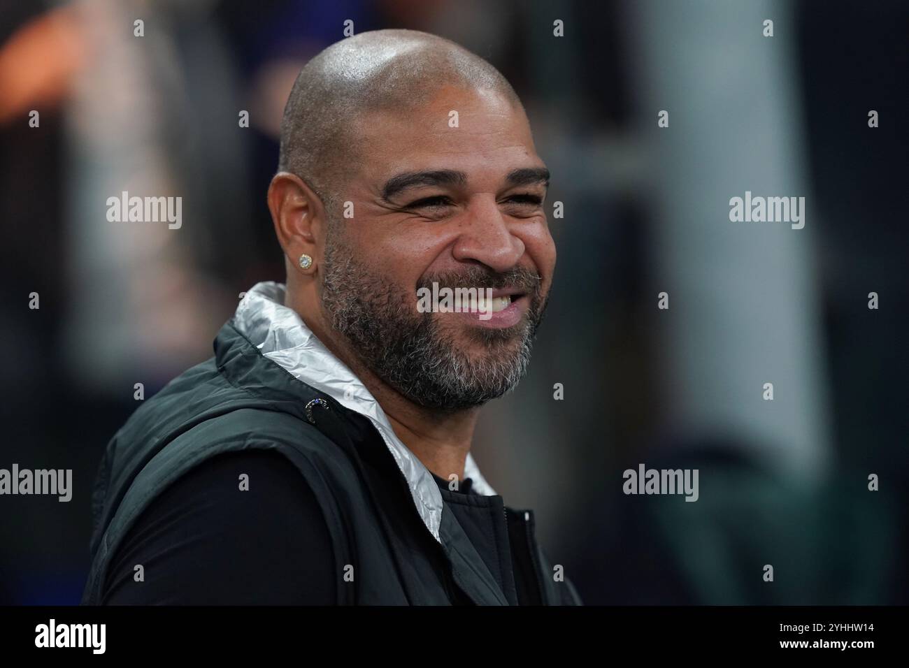 Milano, Italia. 19 aprile 2022. Foto Spada/LaPresse 19 aprile 2022 - Milano, Italia Sport, calcio Inter vs Milano - Coppa Italia Frecciarossa 2021/2022 semifinale - Stadio San Siro nella foto: Adriano Leite Ribeiro Photo Spada/LaPresse 19 aprile 2022 - Milano, Italia Sport, calcio Inter vs Milan- Coppa Italia 2021/2022 semifinali - Stadio San Siro nella foto: Adriano Leite Ribeiro credito: LaPresse/Alamy Live News Foto Stock