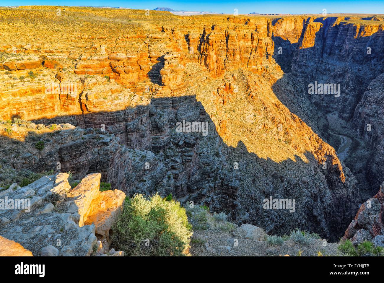 Naturale stupefacente formazione geologica - parte finale del Grand Canyon in Arizona Stati Uniti d'America. Foto Stock