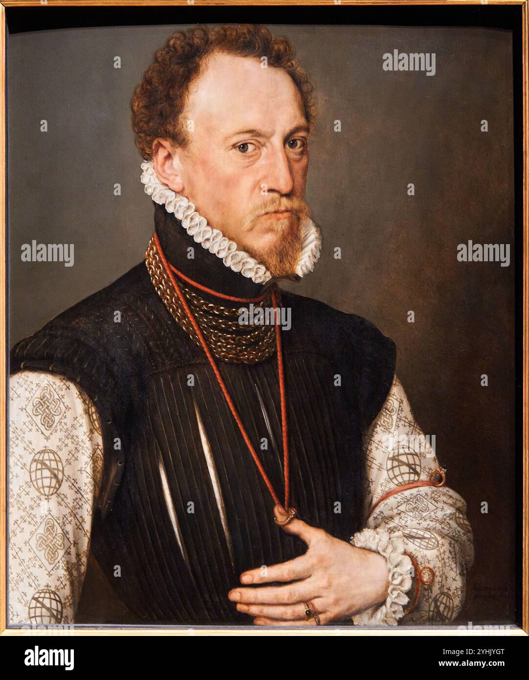 Sir Henry Lee, (1533-1611), 1568, di Anthonis Mor, (Antonio Moro), National Portrait Gallery, Londra, Regno Unito Foto Stock