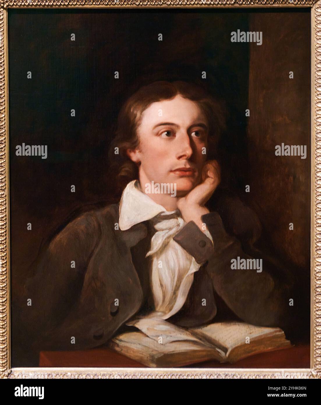 John Keats, (1795-1821), basato su un'opera del 1822 circa, di William Hilton, dopo un lavoro di Joseph Severn, National Portrait Gallery, Londra, Regno Unito Foto Stock
