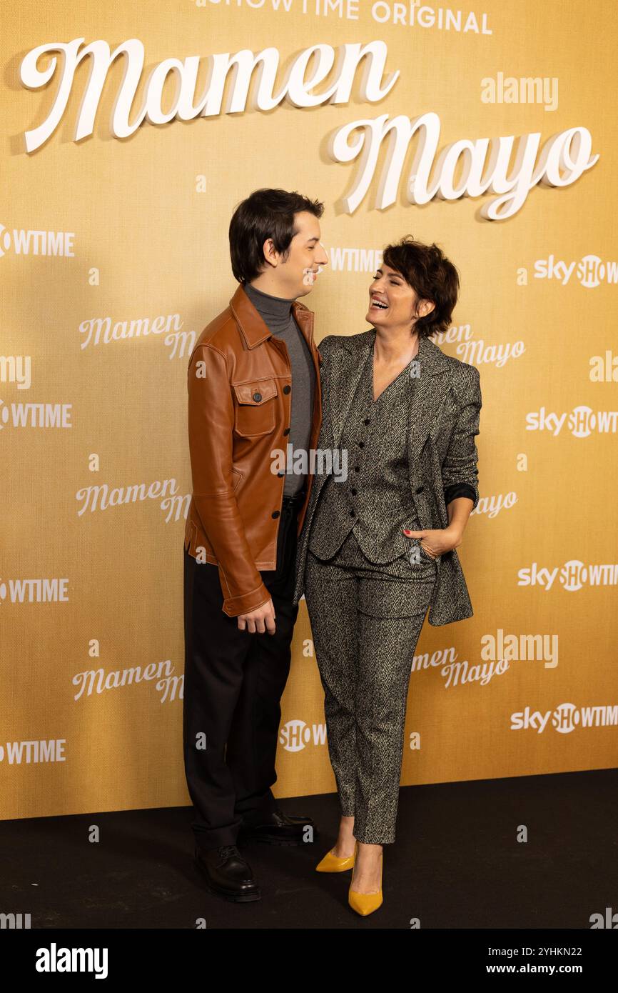 L'attore Pablo Capuz e l'attrice Silvia Abril sono al Mamen Mayo Photocall di Madrid, Spagna. (Foto di Hazhard Espinoza Vallejos/NurPhoto) credito: NurPhoto SRL/Alamy Live News Foto Stock