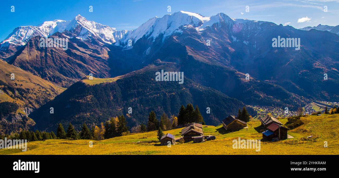 saint nicolas de veroce a saint gervais in alta savoia in francia Foto Stock