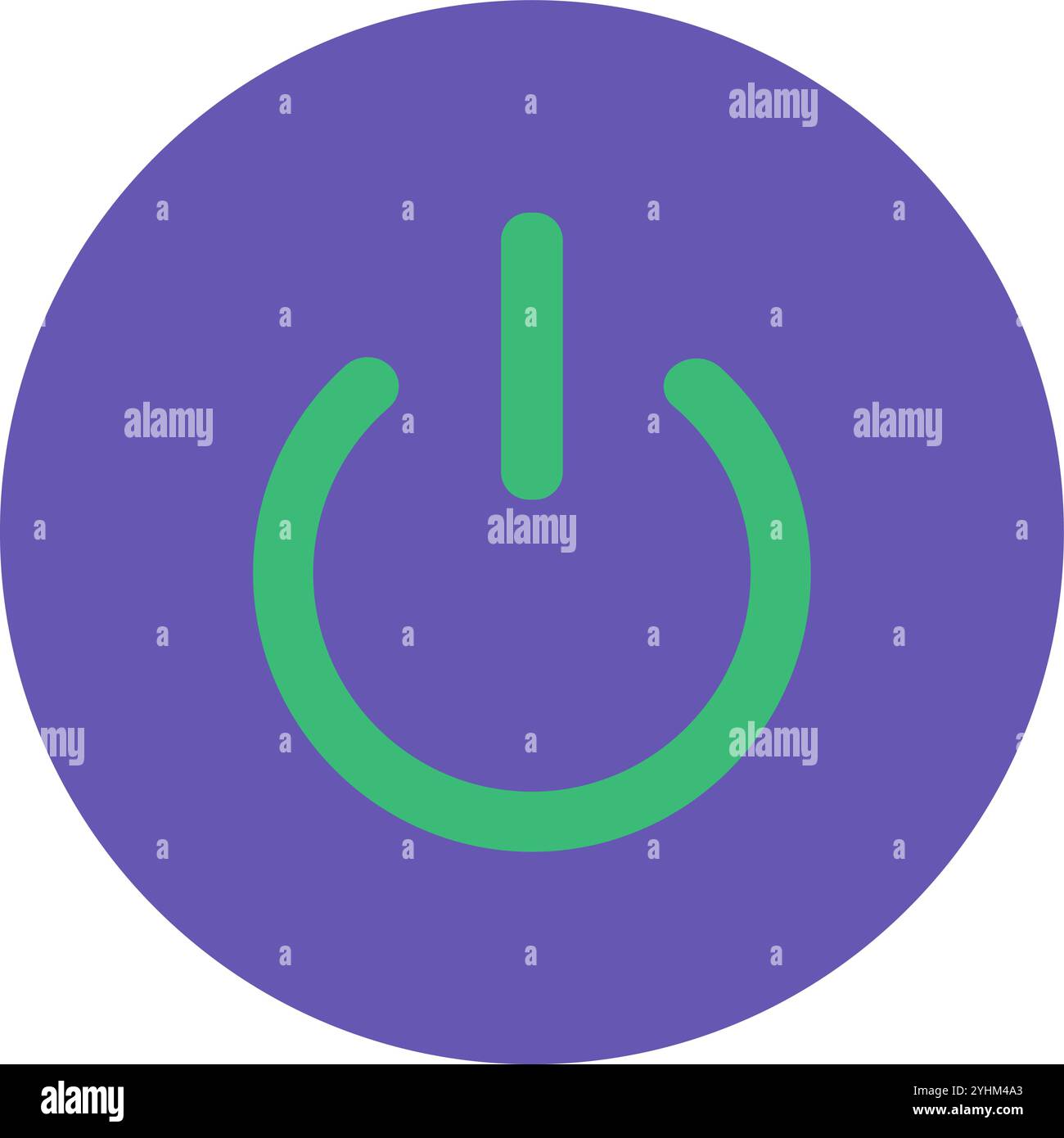 Sensore rotondo SULL'adesivo rotondo della chiave. Pulsante di avvio rotondo dinamico, icona a cerchio tecno astratto per un design tecnologico moderno e retrò. Semplice colorazione vec Illustrazione Vettoriale