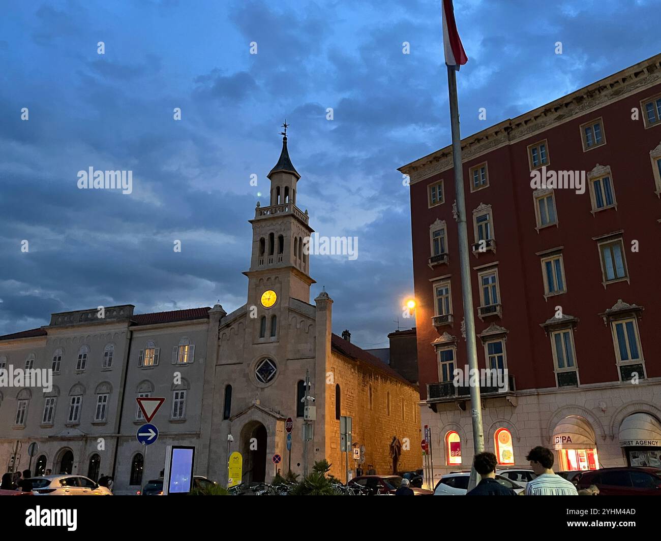 VECCHI EDIFICI DI SPALATO CROAZIA Foto Stock
