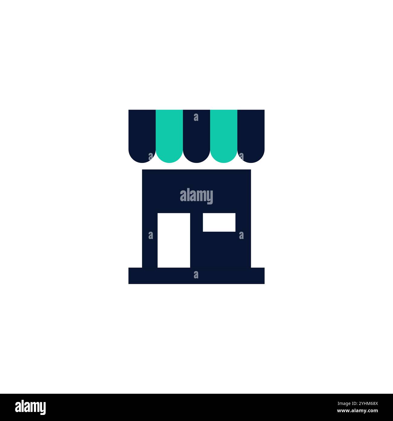 memorizza vettore icona vettoriale. Icona mercato. scopri il design con logo Illustrazione Vettoriale