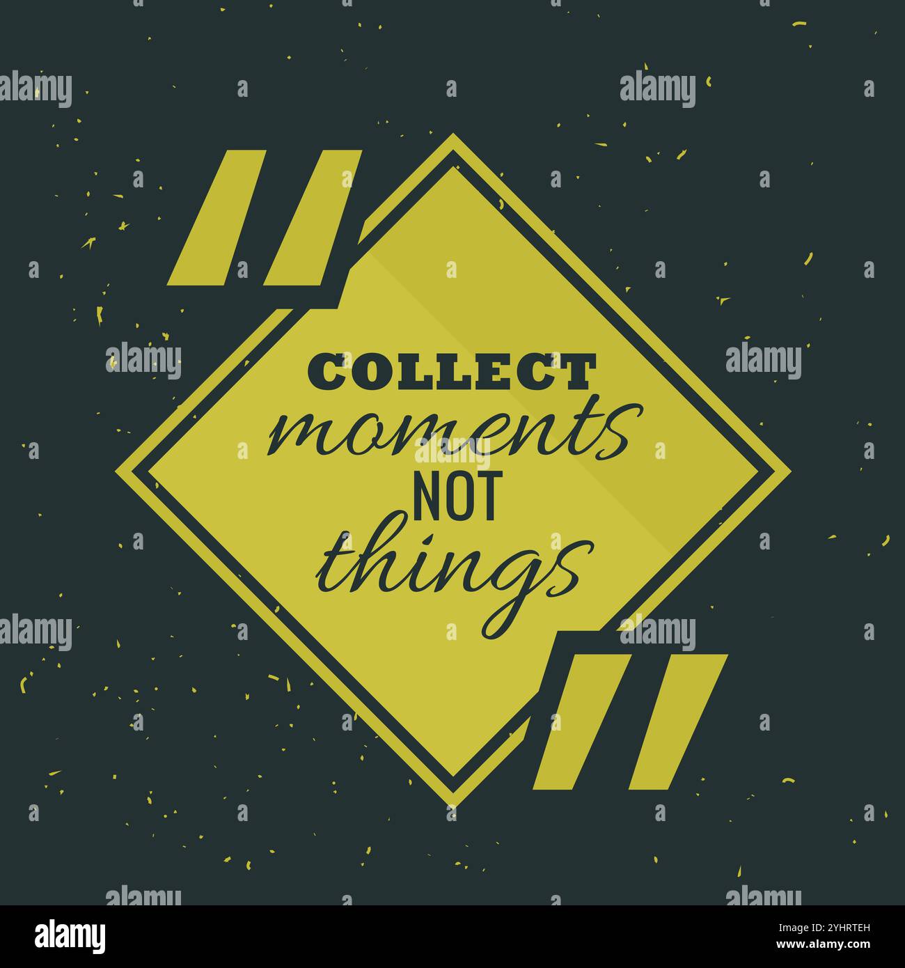 Cornice di verde con un preventivo " raccogliere momenti non le cose" Illustrazione Vettoriale